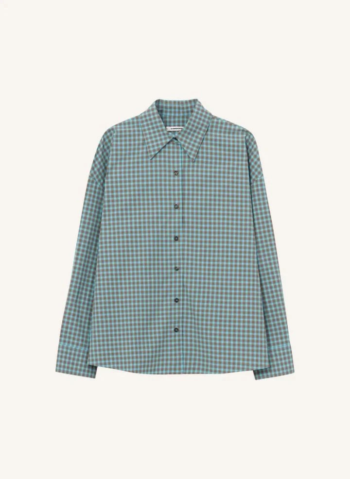 Cordera - Camisa de cuadros de algodón | Azul
