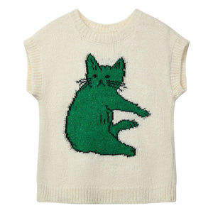 Wynken - Paws Chaleco de punto de lana | Crudo