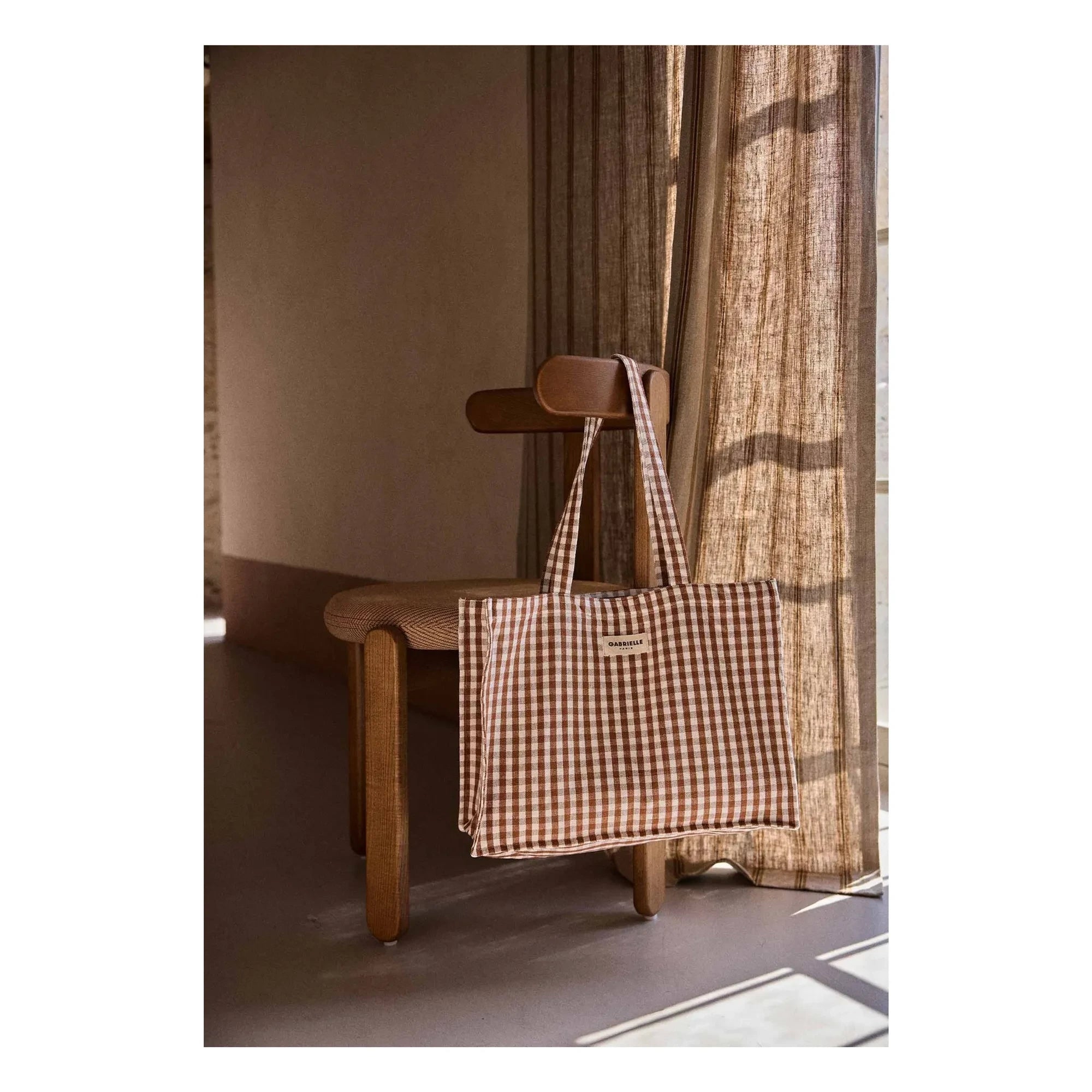 Gabrielle Paris - Bolsa de fin de semana a cuadros Moka | Mocha