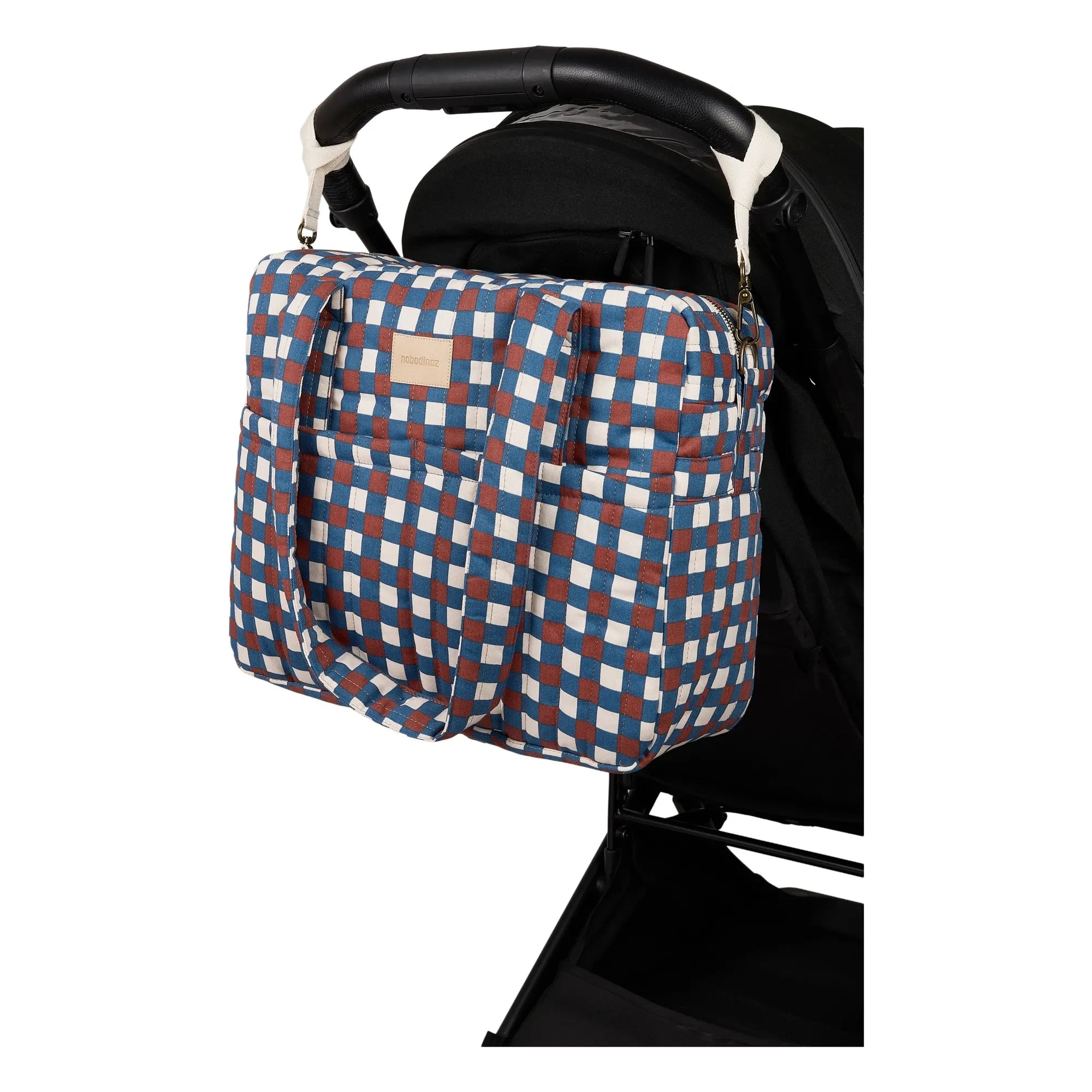 Bolso cambiador de bebé Nobodinoz Hyde Park Mozaik | Azul