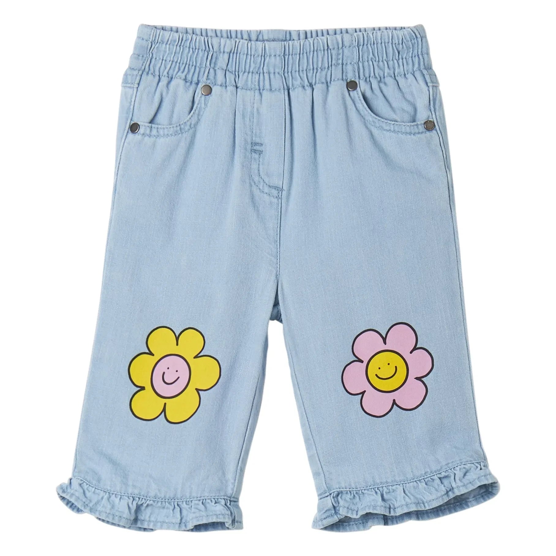 Stella McCartney Kids - Pantalones vaqueros con corazones | Vaquero Descolorido