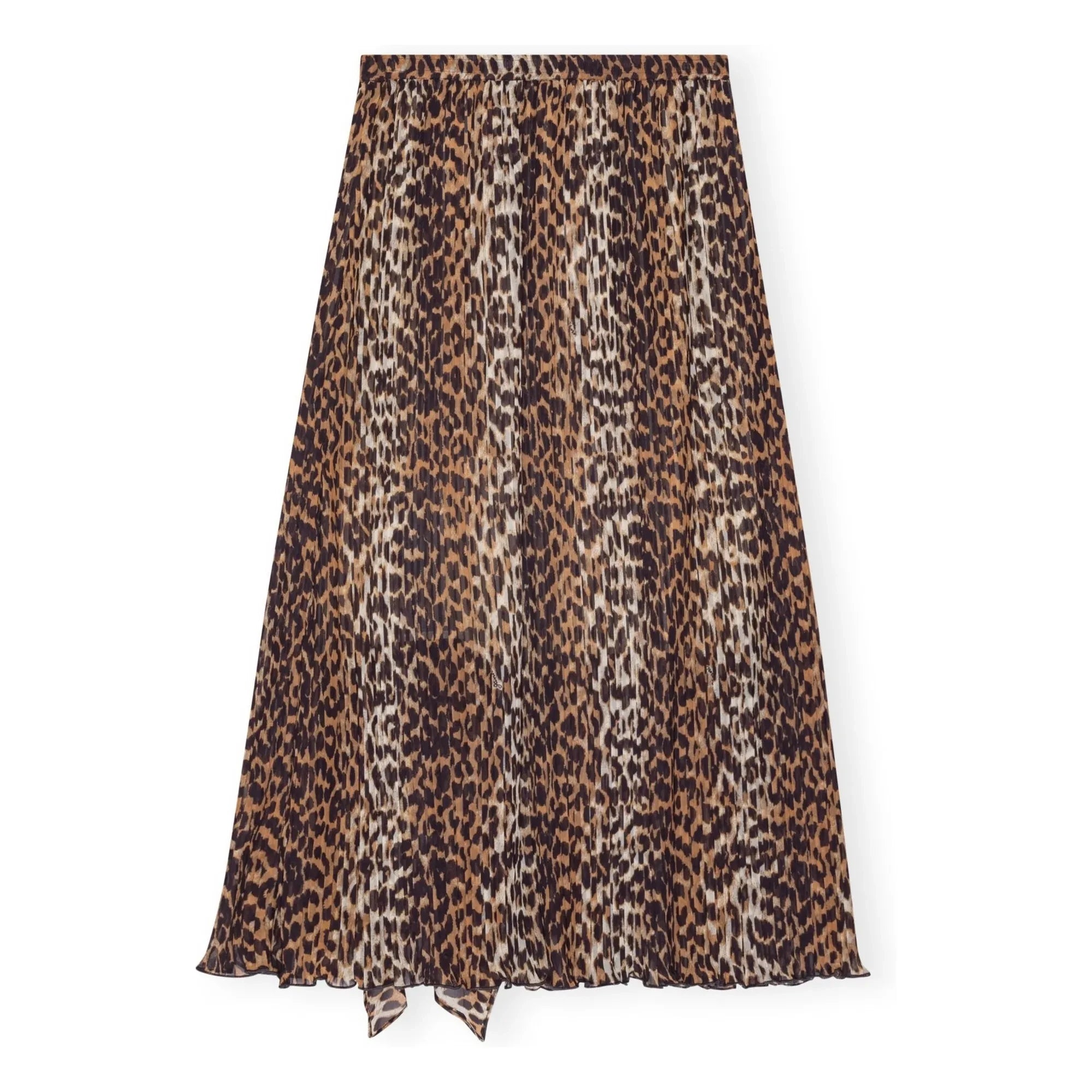 Ganni - Falda georgette de fibra reciclada | Leopardo