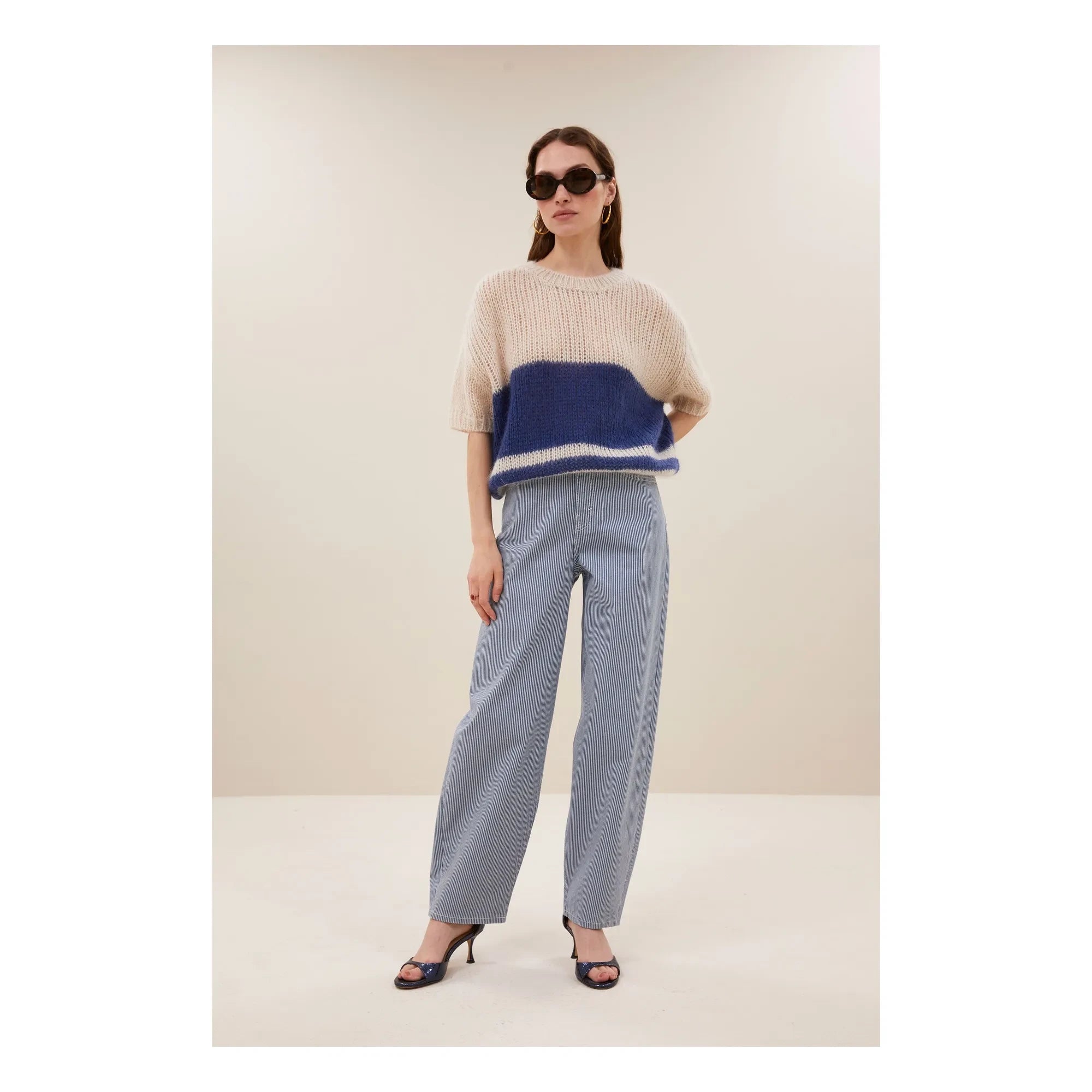 By Bar - Jersey de rayas Nino | Azul marino