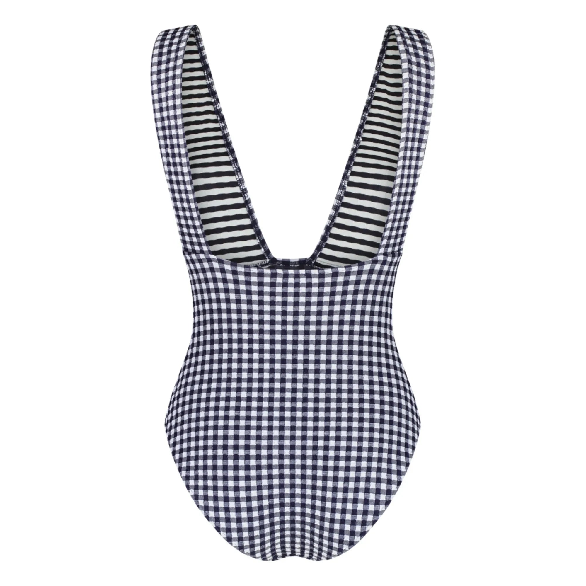 Anja Paris - Traje de Baño Entero Vichy Le Plongeant | Azul Marino