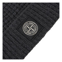 Stone Island - Gorro de lana con logo | Gris
