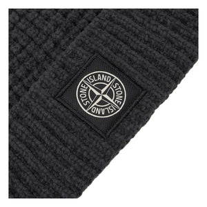 Stone Island - Gorro de lana con logo | Gris