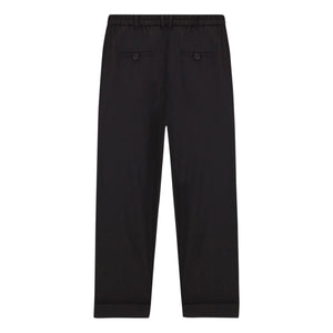 Cordera - Pantalón de lana para hombre con costura | Negro