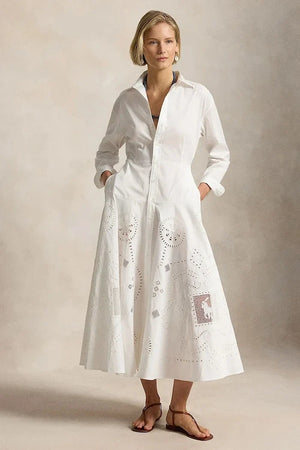 Vestido acampanado calado Polo Ralph Lauren