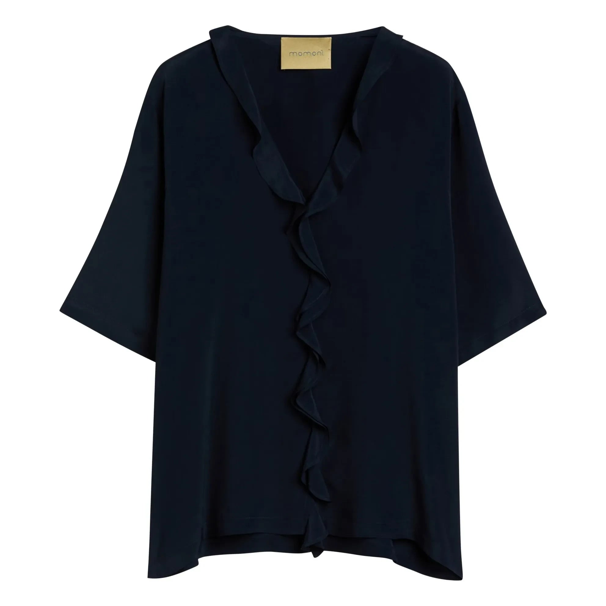 Momoni - Blusa de manga corta Salvia | Azul marino