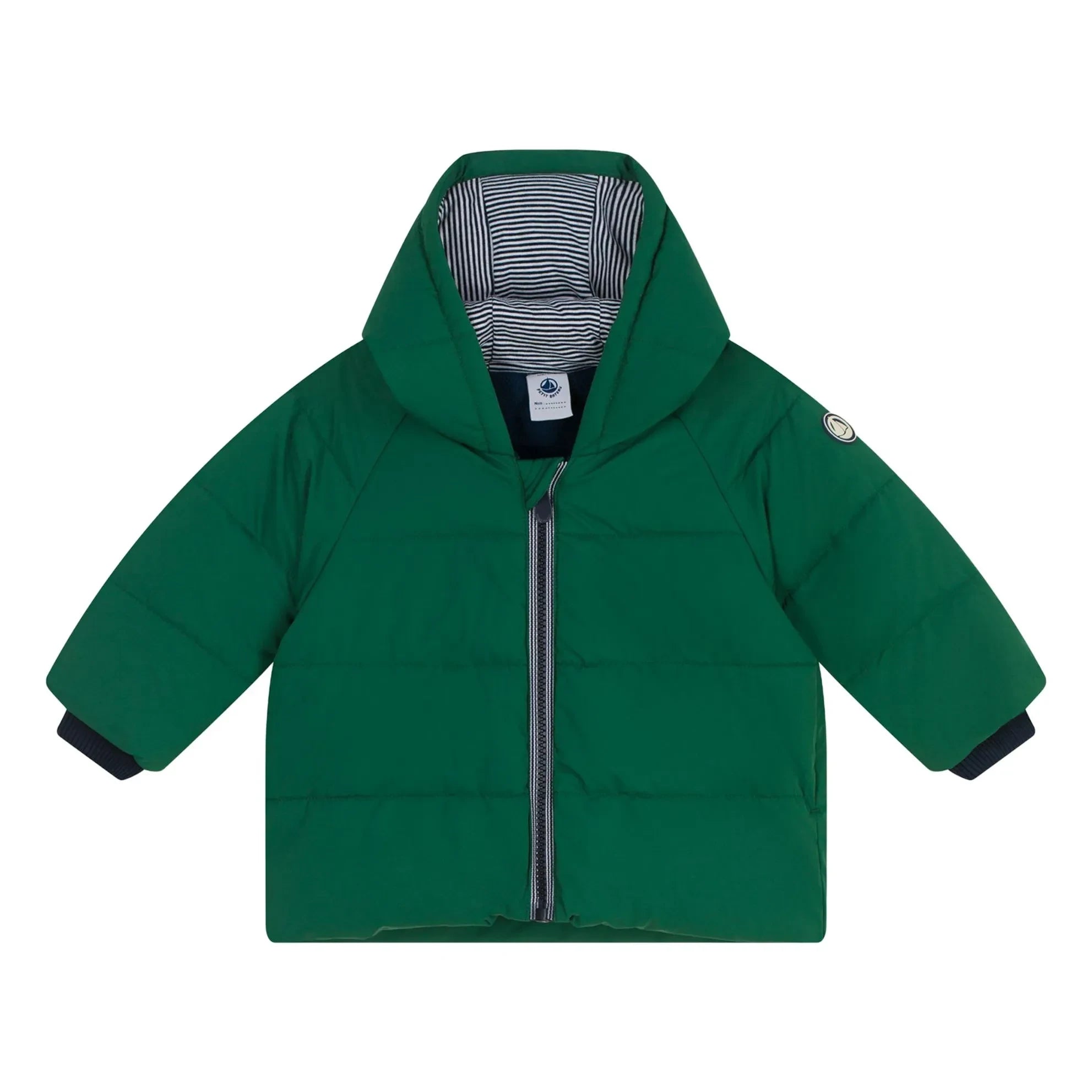 Petit Bateau - Abrigo Acolchado | Verde Cromo