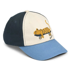 Liewood - Gorro de algodón orgánico Danny Tigre | Azul celeste