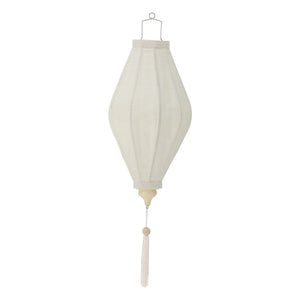Bloomingville - Lámpara colgante decorativa de tela Pomp | Blanca