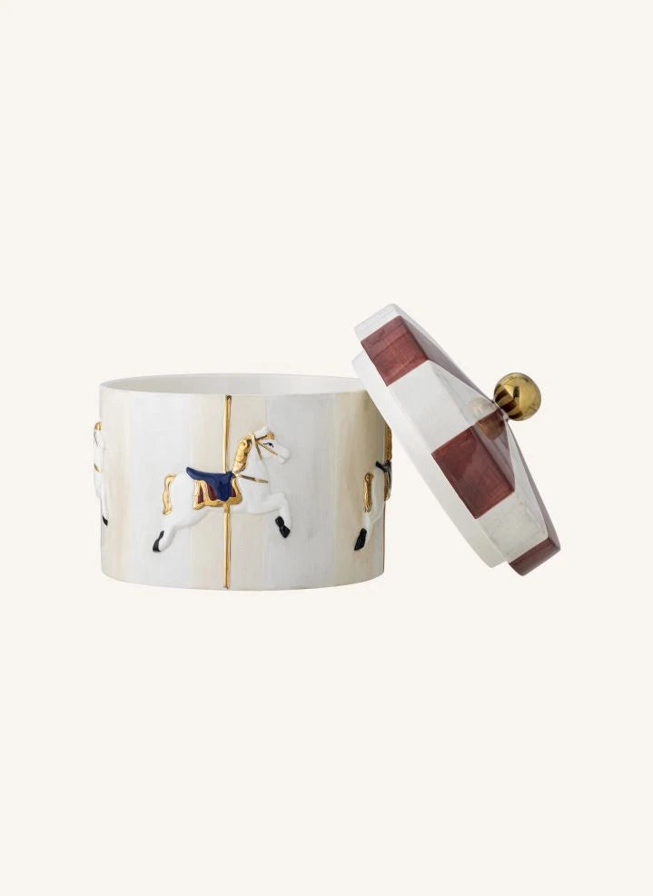 Bloomingville Mini - Caja de Almacenamiento de Carrusel | Beige
