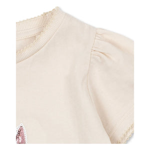 Konges Sløjd - Camiseta de algodón orgánico Famo Cat | Beige