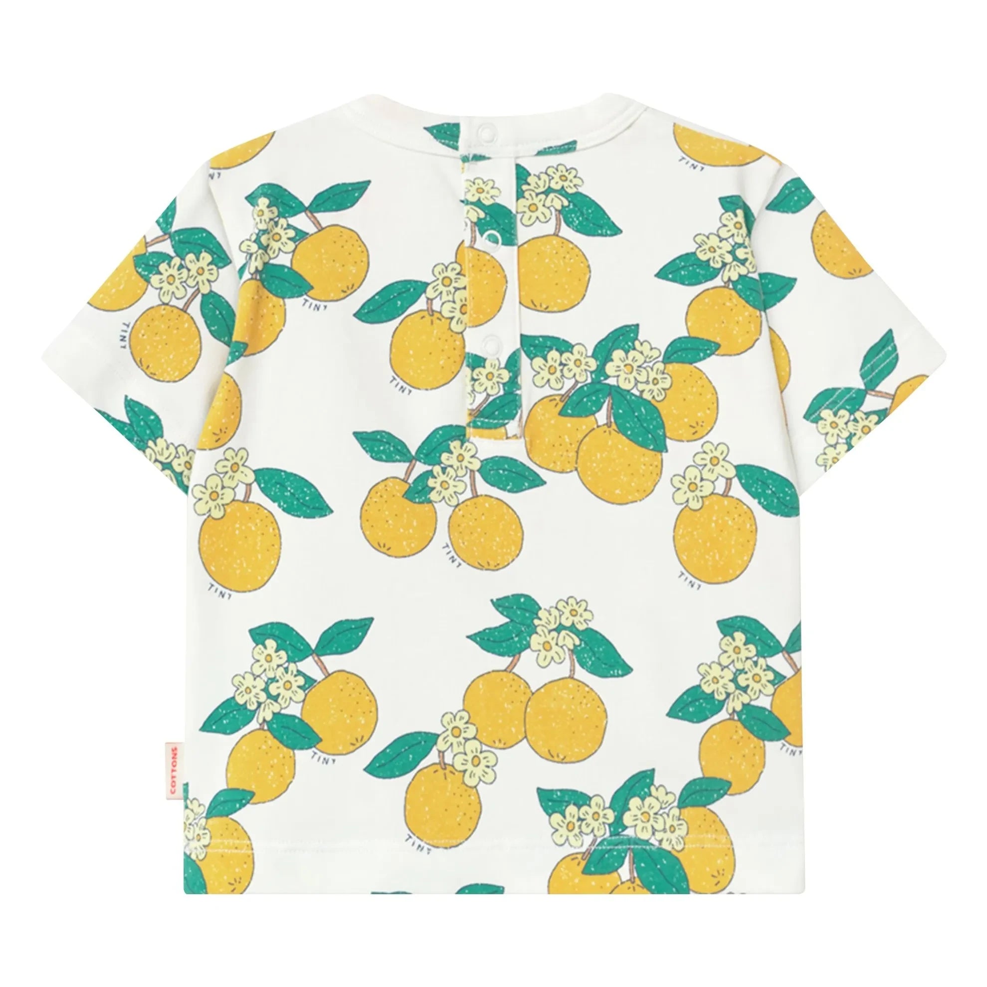 Tinycottons - Camiseta de algodón orgánico naranja | Blanco