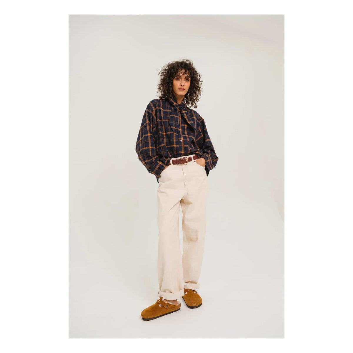 Sacrécoeur - Charlie scarf shirt | Azul Marino