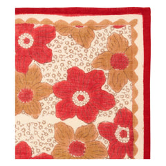 Pañuelo pequeño Apaches Dupatta con flores | Rojo