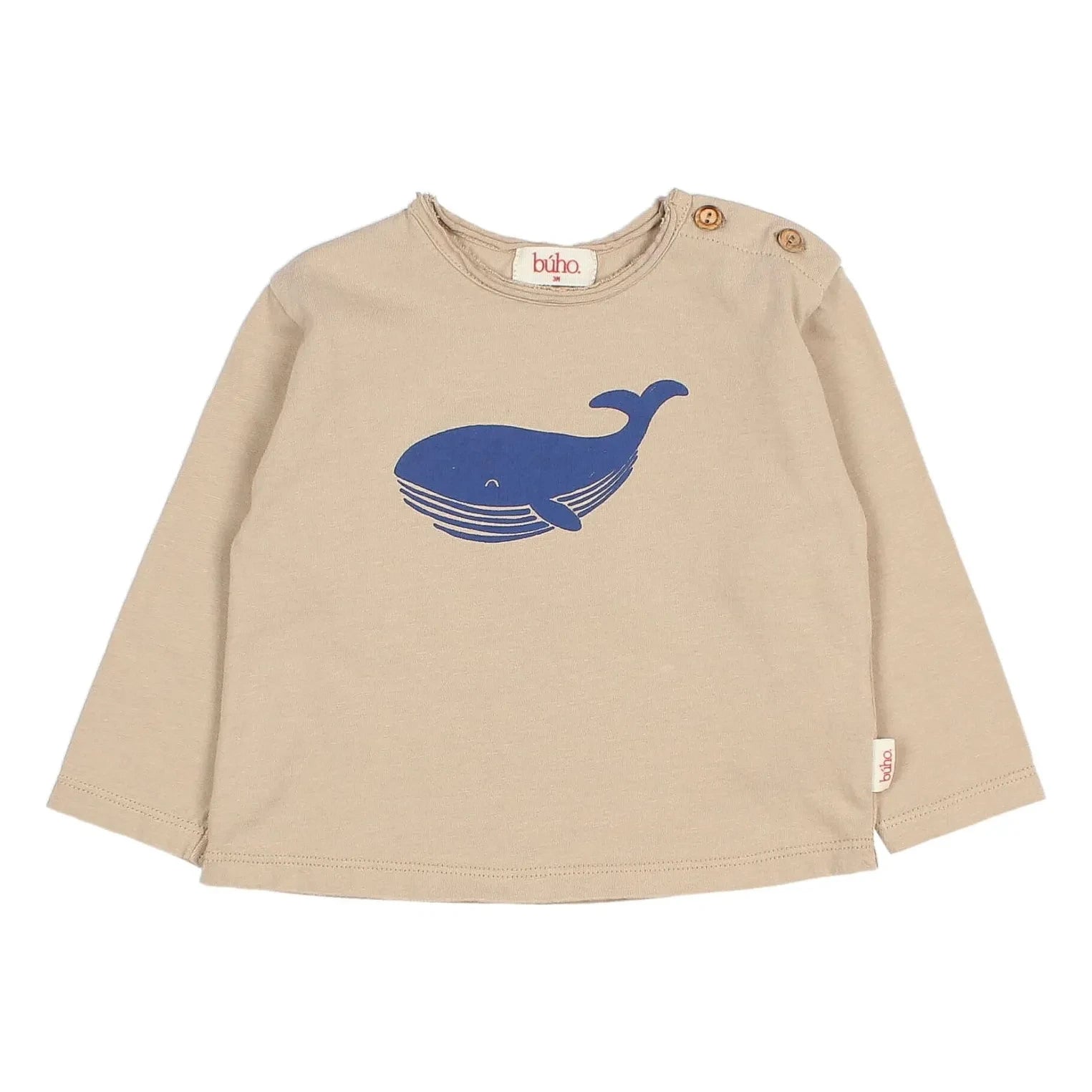 Búho - Whale T-shirt Organik pamuk | Kum