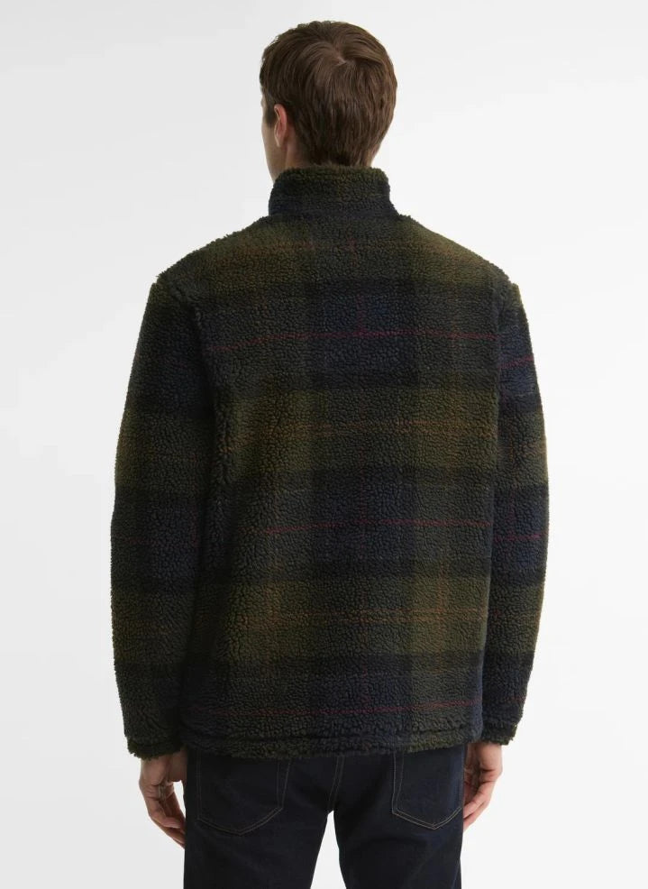 Barbour - Chaqueta de Polar con Cremallera a Cuadros | Caqui