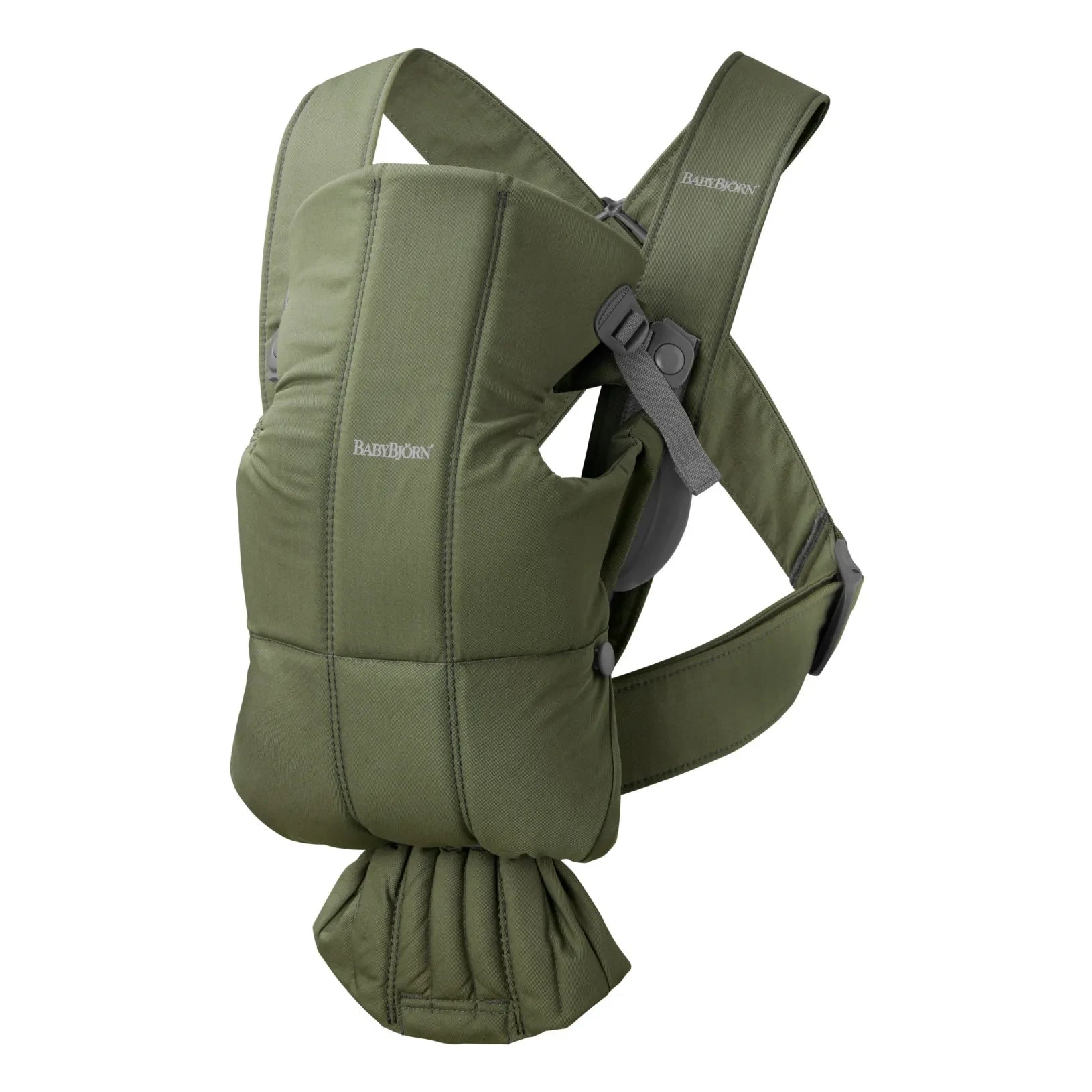 BabyBjörn - Mochila portabebé Mini de algodón | Verde oscuro