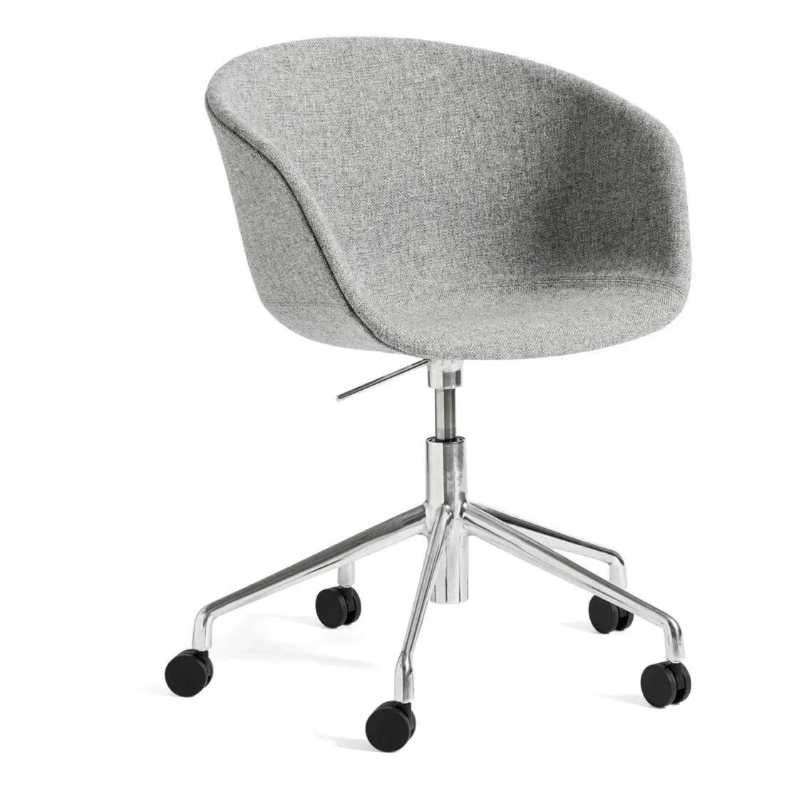 Hola - Silla de oficina AAC53, base cromada | Gris claro