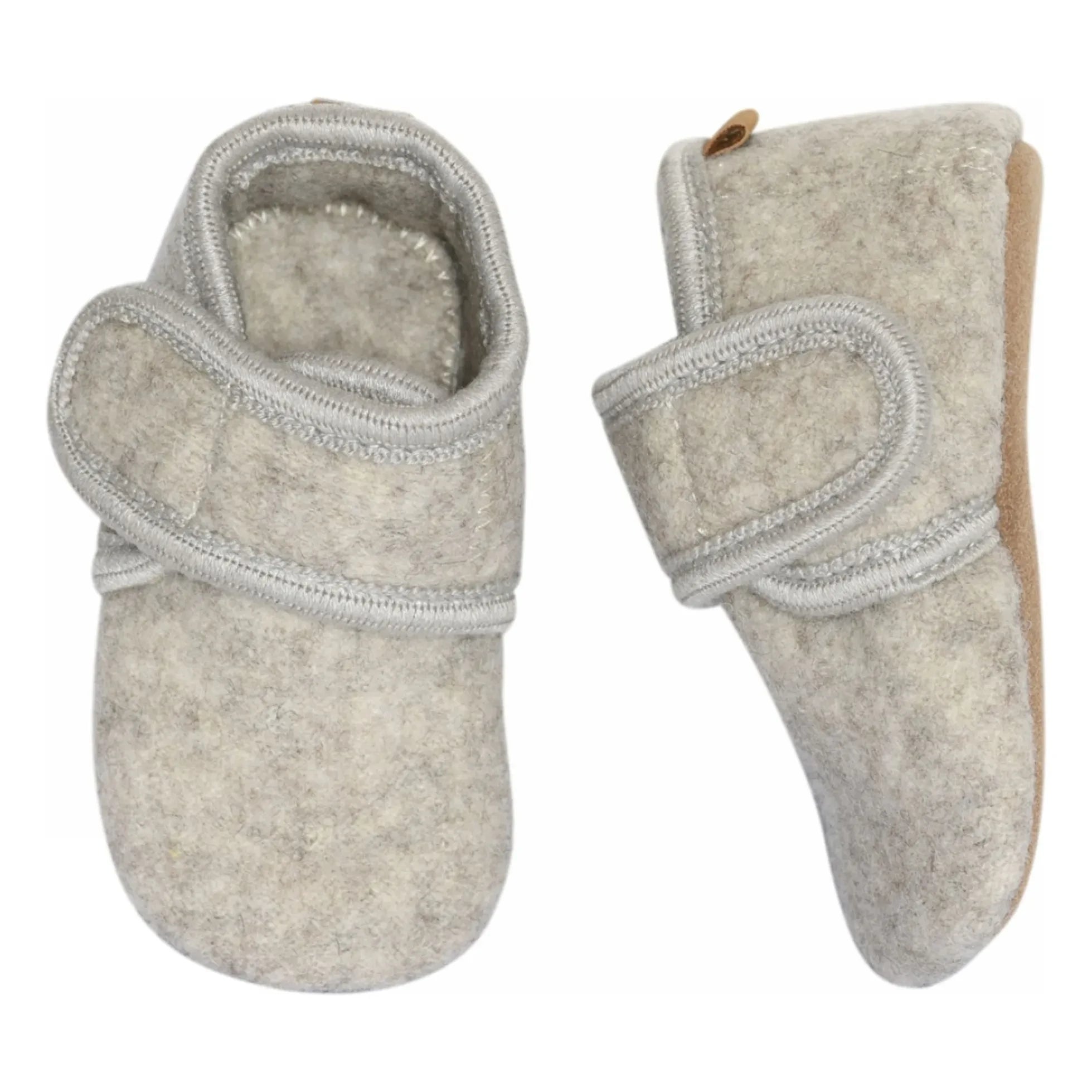 Melton - Zapatillas de lana antirayaduras | Gris claro