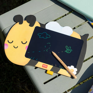 Legami - Tabla Portátil de Dibujo LCD Temática de Abeja - Tabla Mágica de Dibujo