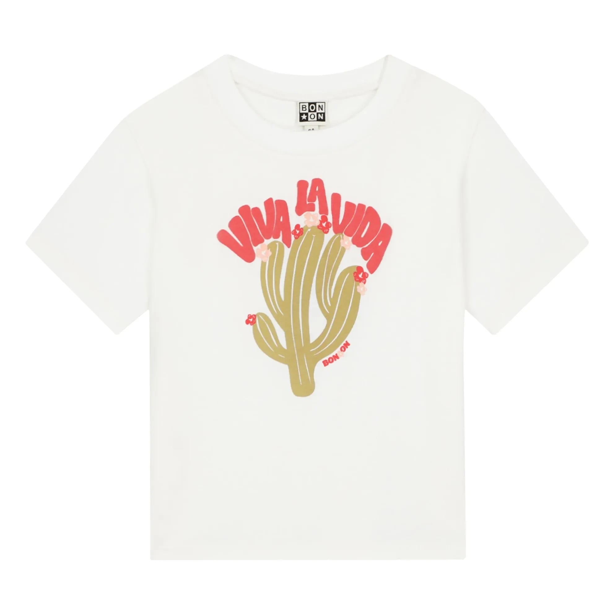 Bonton - Camiseta con estampado de cactus Viva | Crudo