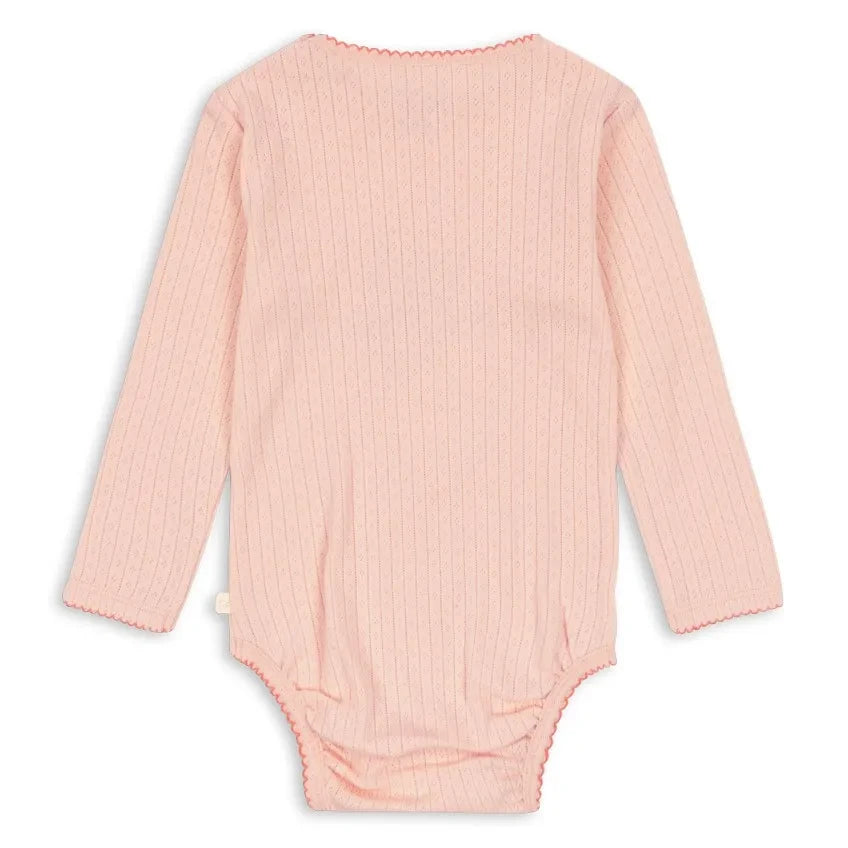 Konges Sløjd - Minnie Ciao Miao Organik Pamuk Pointelle Body | Pembe
