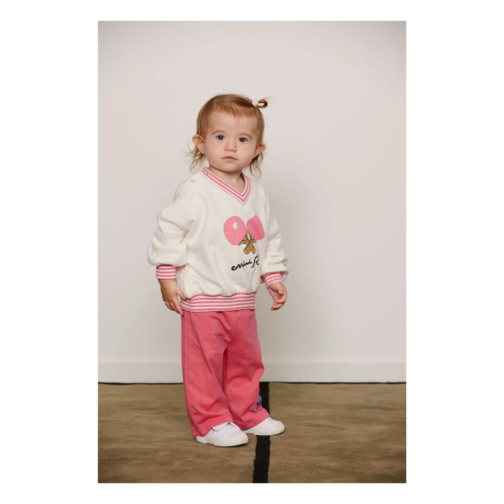 Mini Rodini - Sudadera de rayas Ping Pong de algodón orgánico | Blanco