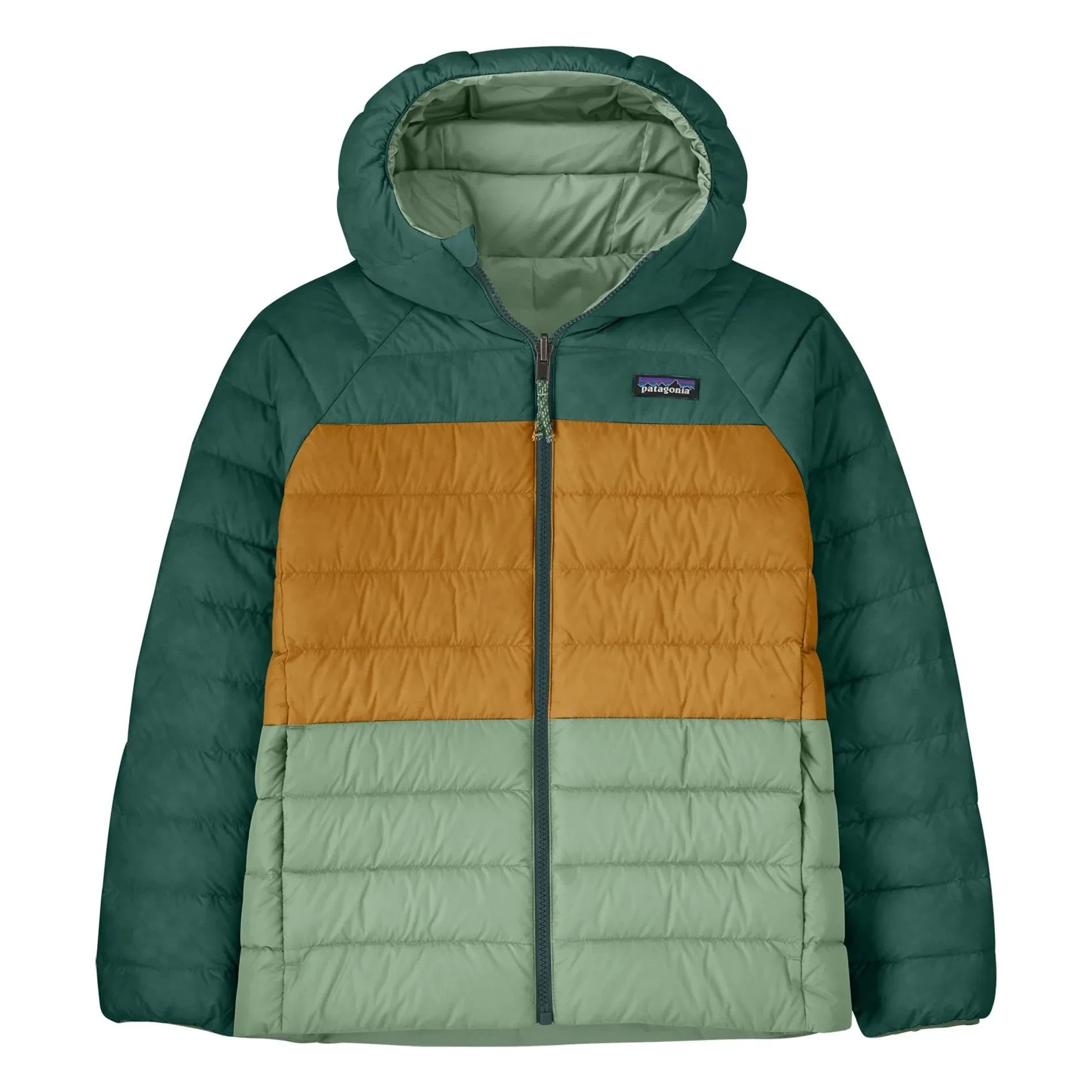 Patagonia - Abrigo de plumas reversible de fibra reciclada | Verde pálido