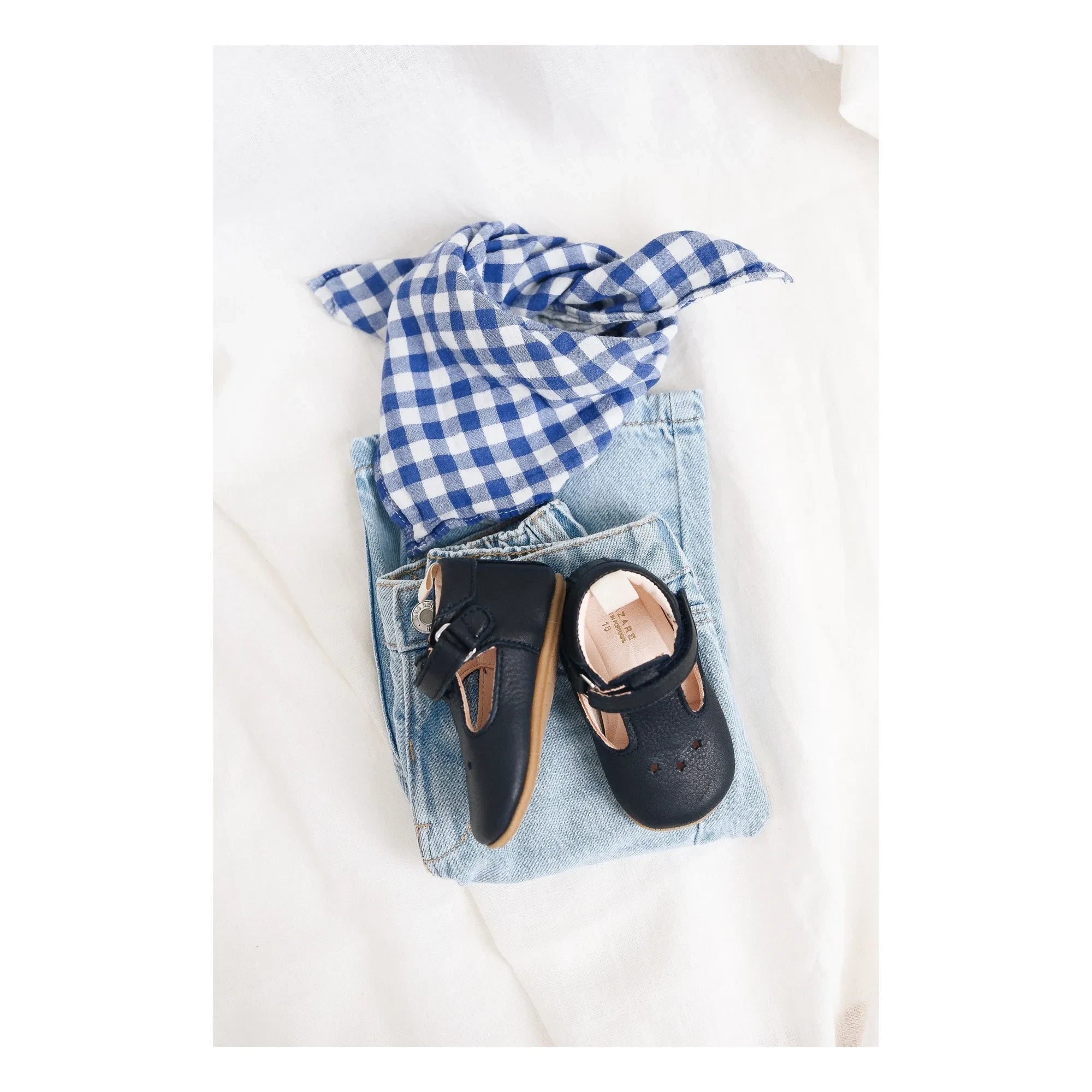 Lazare - Zapatillas de estar por casa rayadas César Etoiles | Azul marino