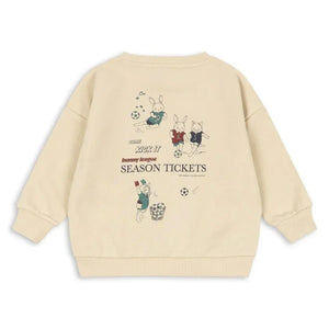 Konges Sløjd - Lou Football Organik Pamuklu Sweatshirt | Bej