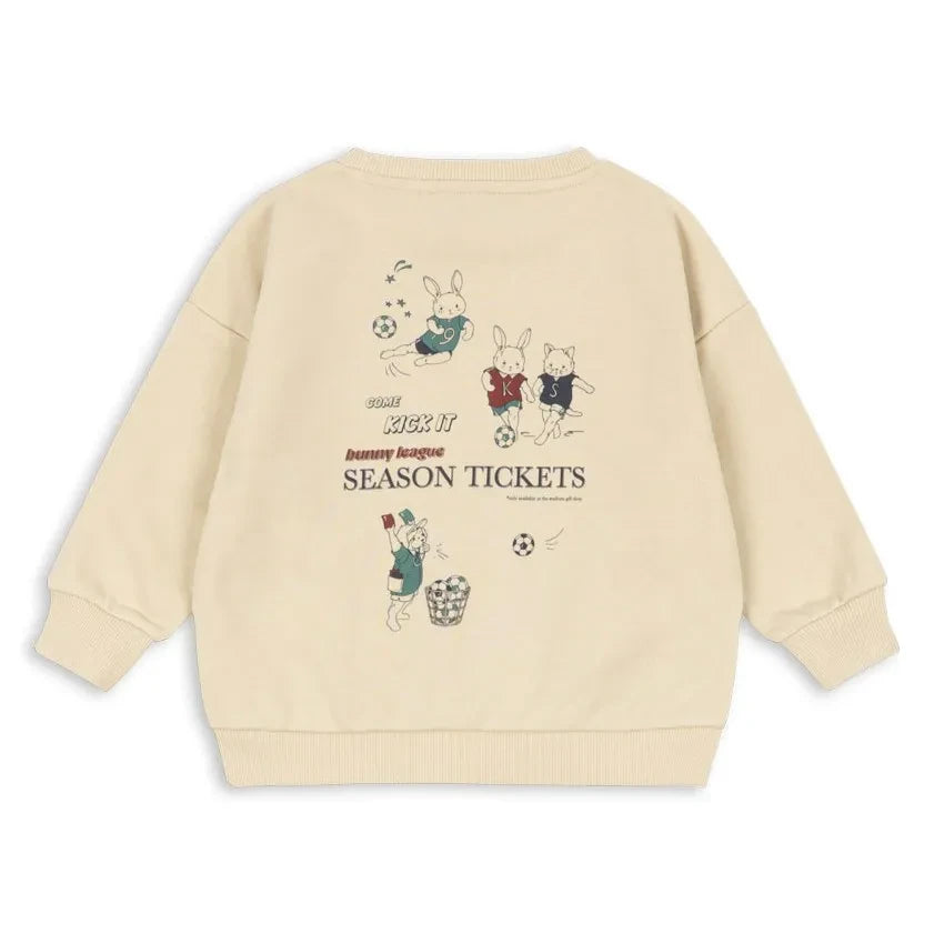 Konges Sløjd - Lou Football Organik Pamuklu Sweatshirt | Bej