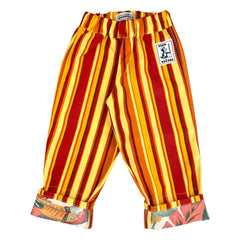Club Trésor - Pantalones con paraguas de playa a rayas | Naranja