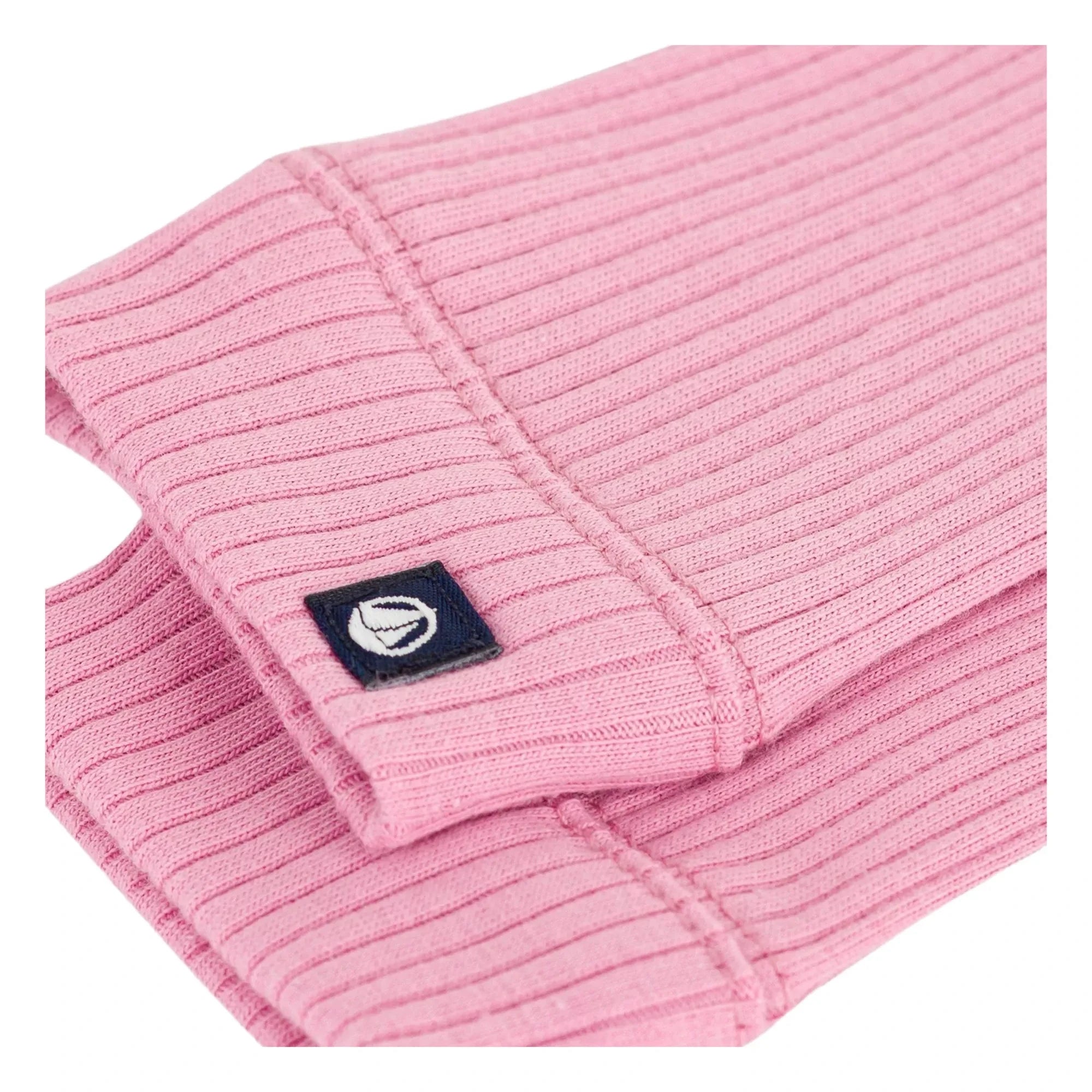 Petit Bateau - Leggings acanalados de algodón orgánico con logo | Rosa caramelo