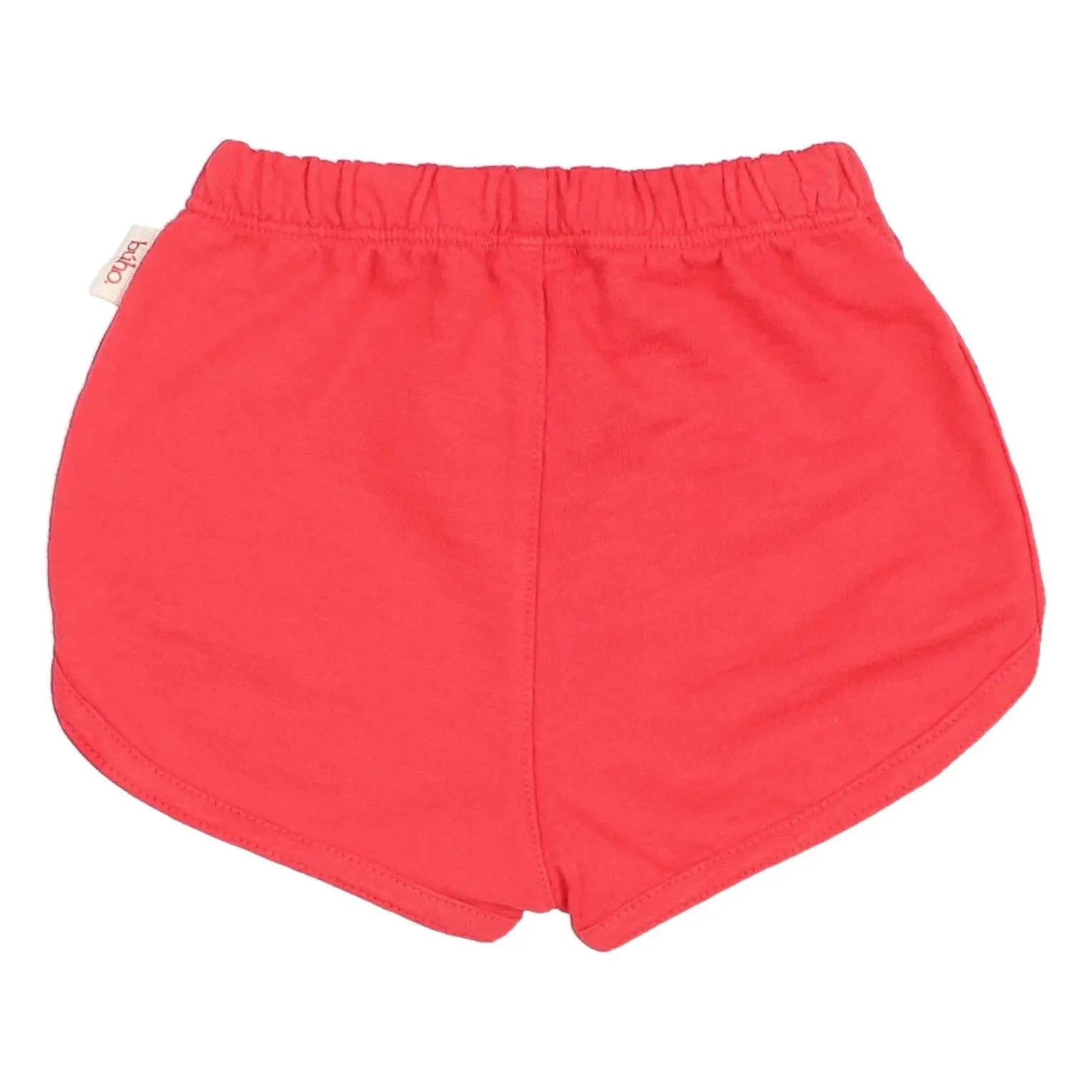 Búho - Pantalón corto polar de algodón orgánico para bebé | Rojo