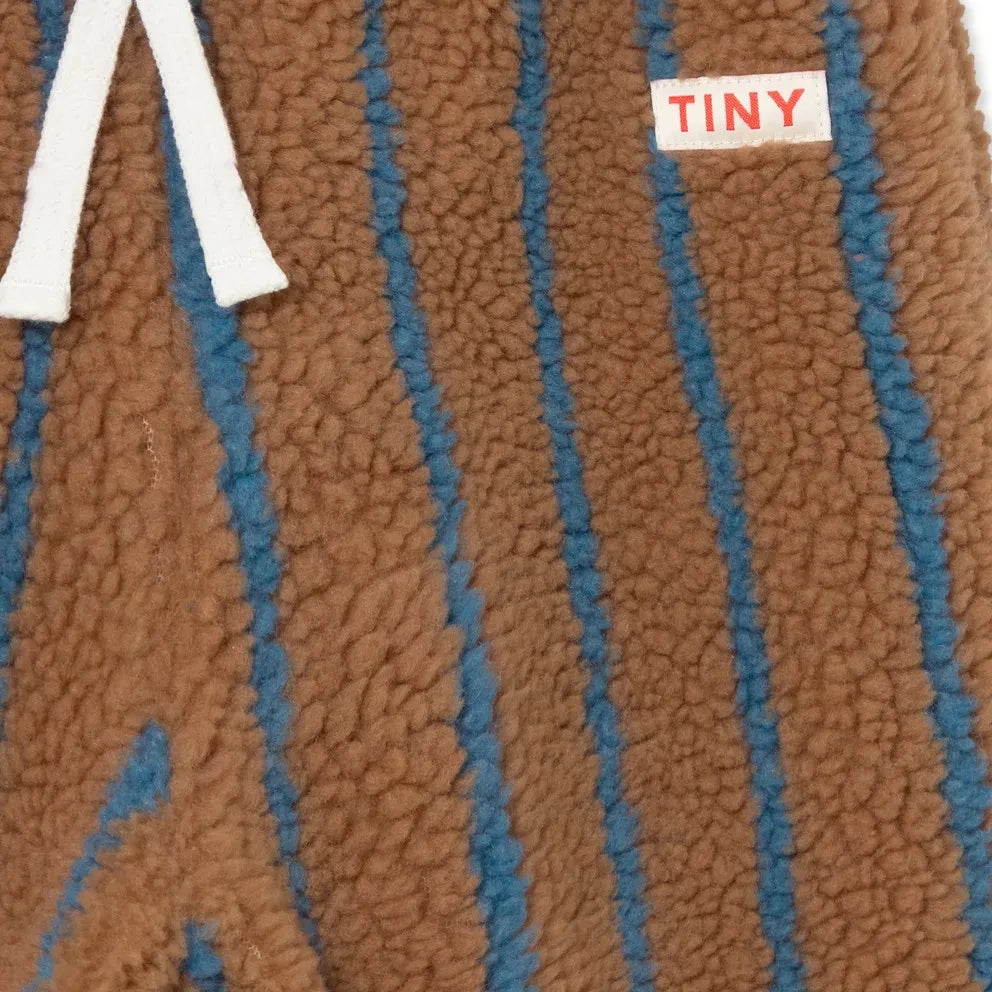 Tinycottons - Çizgili Sherpa Tarzı Jogger | Kahverengi
