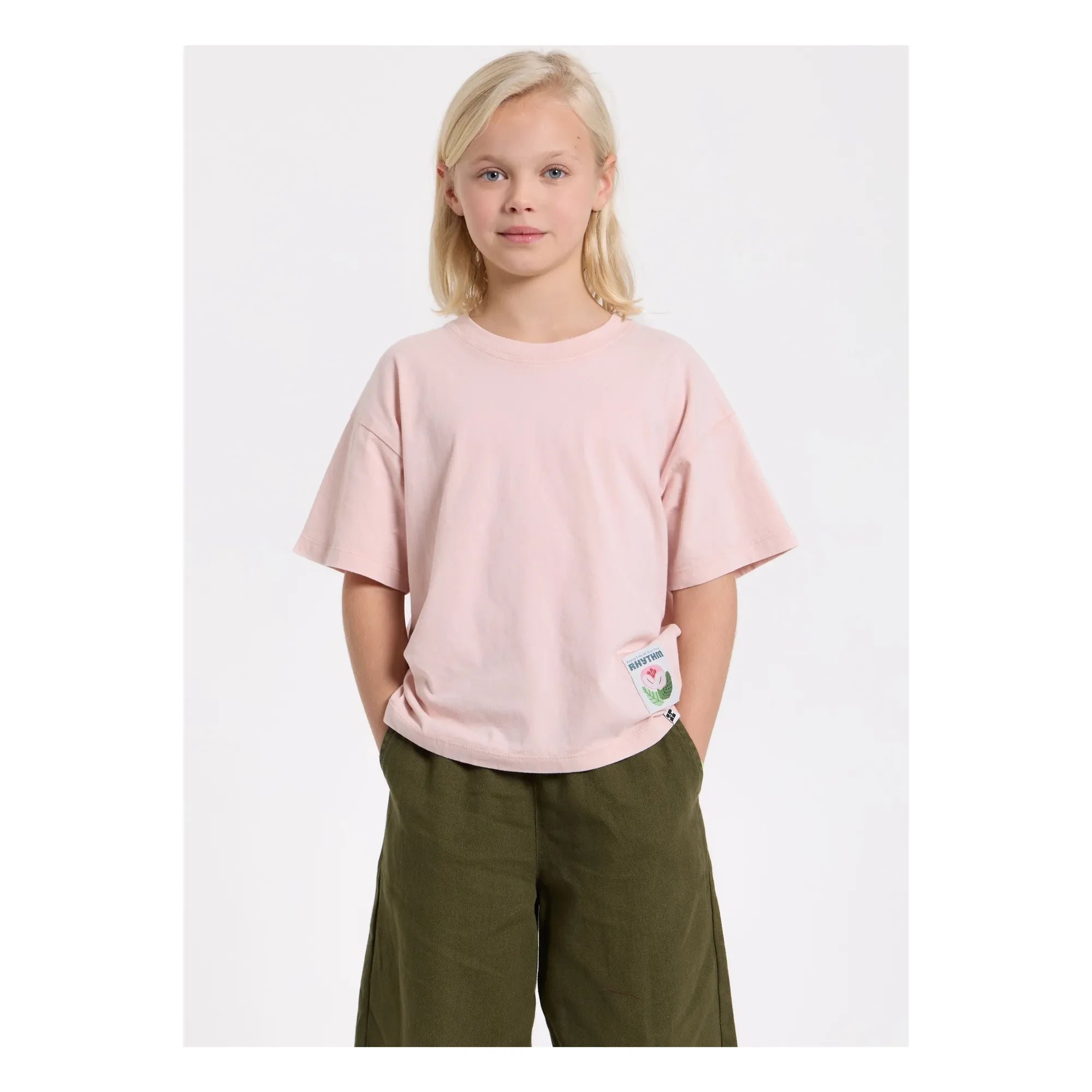 Hundred Pieces - Camiseta de algodón orgánico Luna | Rosa empolvado