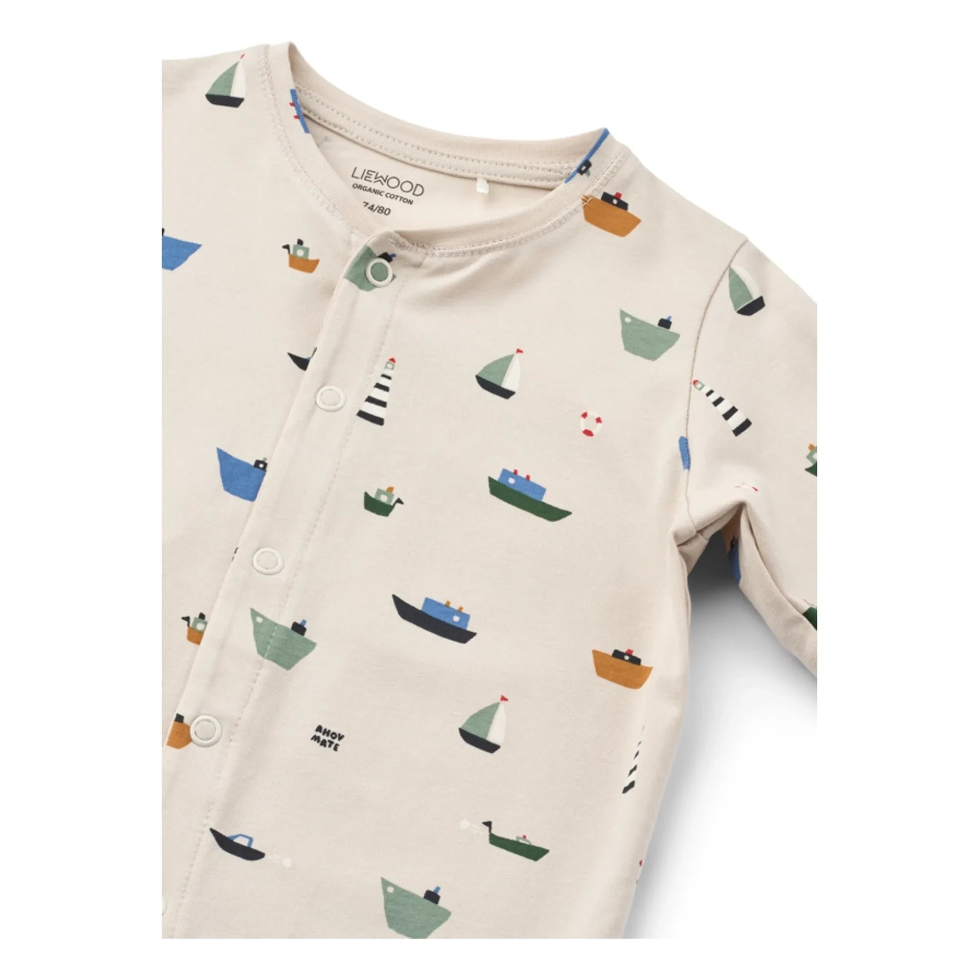 Liewood - Pijama Birk Bateaux Algodón Orgánico | Beige