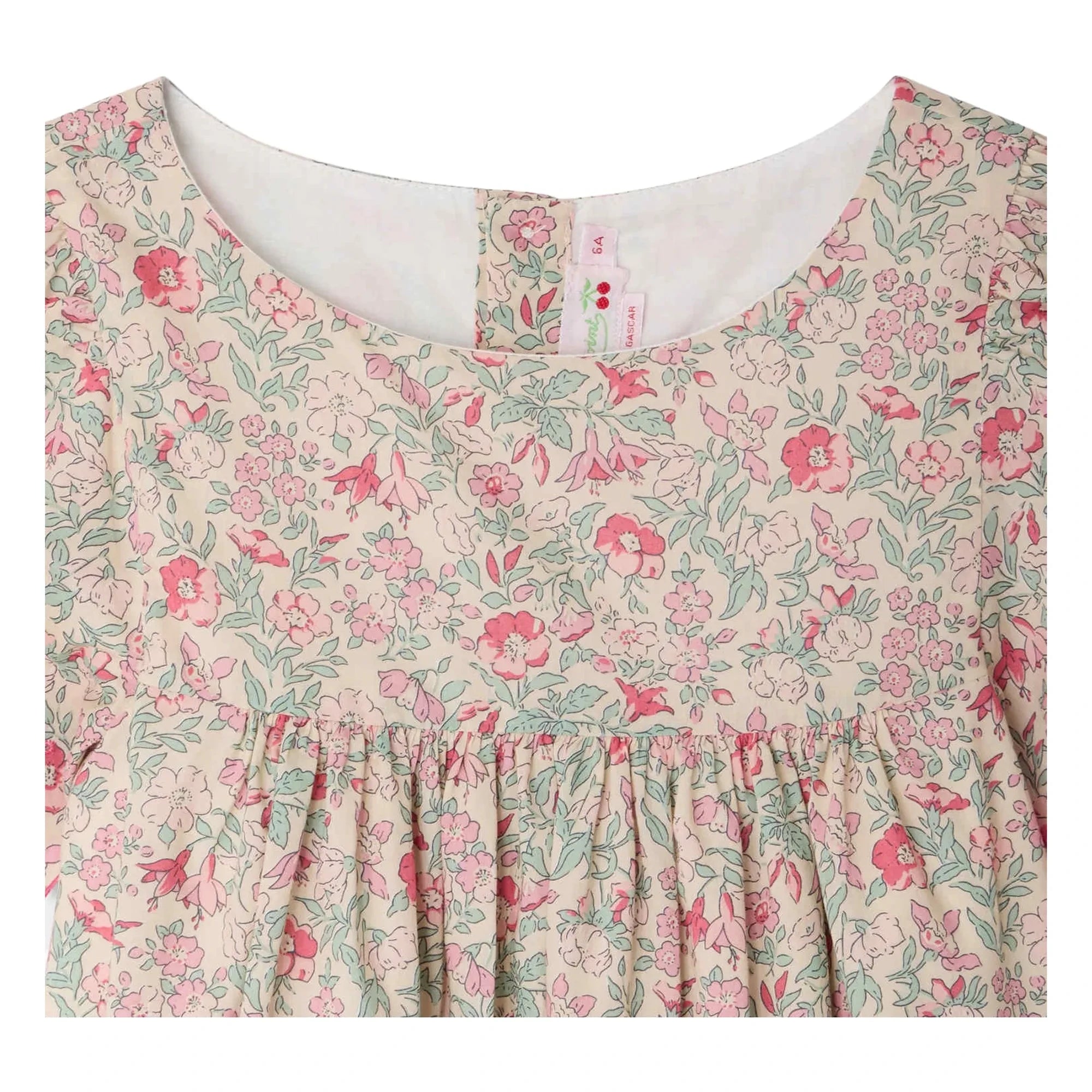 Bonpoint - Vestido con volantes de algodón orgánico Lysiane Fleurie | Rosa