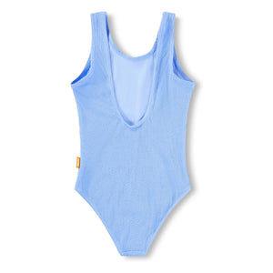 Molo - Bañador acanalado Nika Crepe Fibras recicladas | Azul hielo