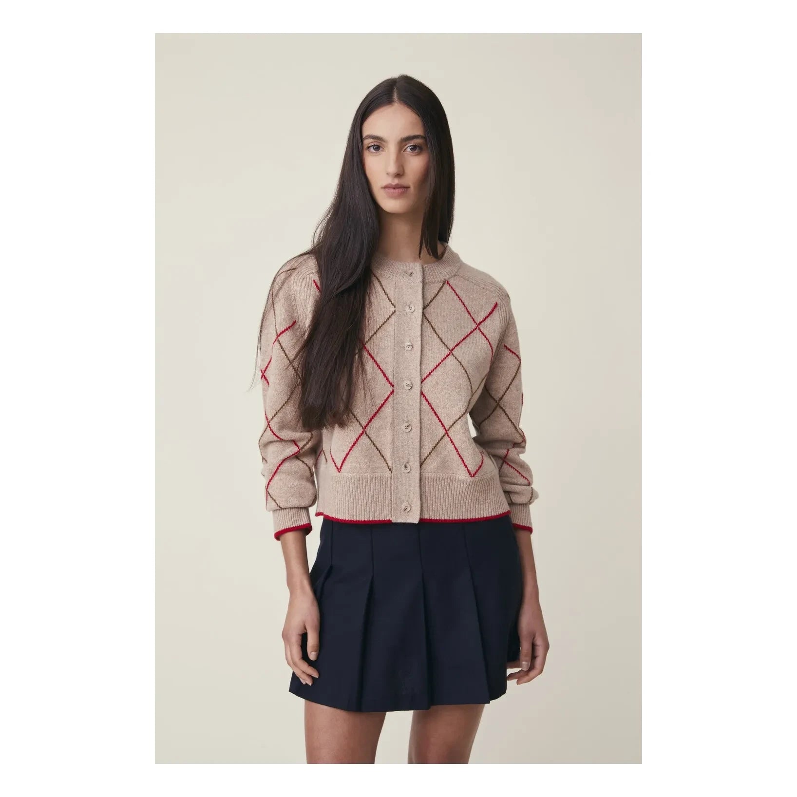 Moismont - Cárdigan Auguste n.º 233, lana merino | Rosa