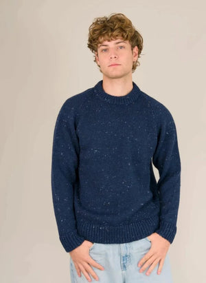 Origin Knitwear - Suéter de Lana Gruesa Raglan | Azul Oscuro