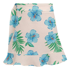 Pepita & Me - Marea Hibiscus Falda de Baño con Volantes | Marfil