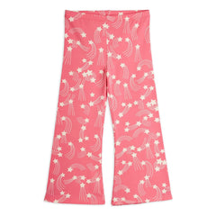 Mini Rodini - Pantalones de campana con estampado de estrellas de algodón orgánico | Rosa