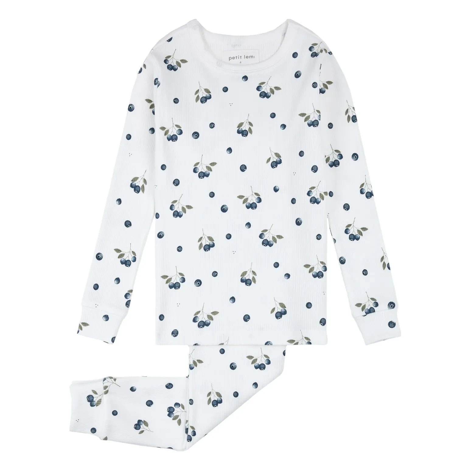 Petit Lem - Organik Pamuk Yaban Mersini Fitilli Pijama | Ekru