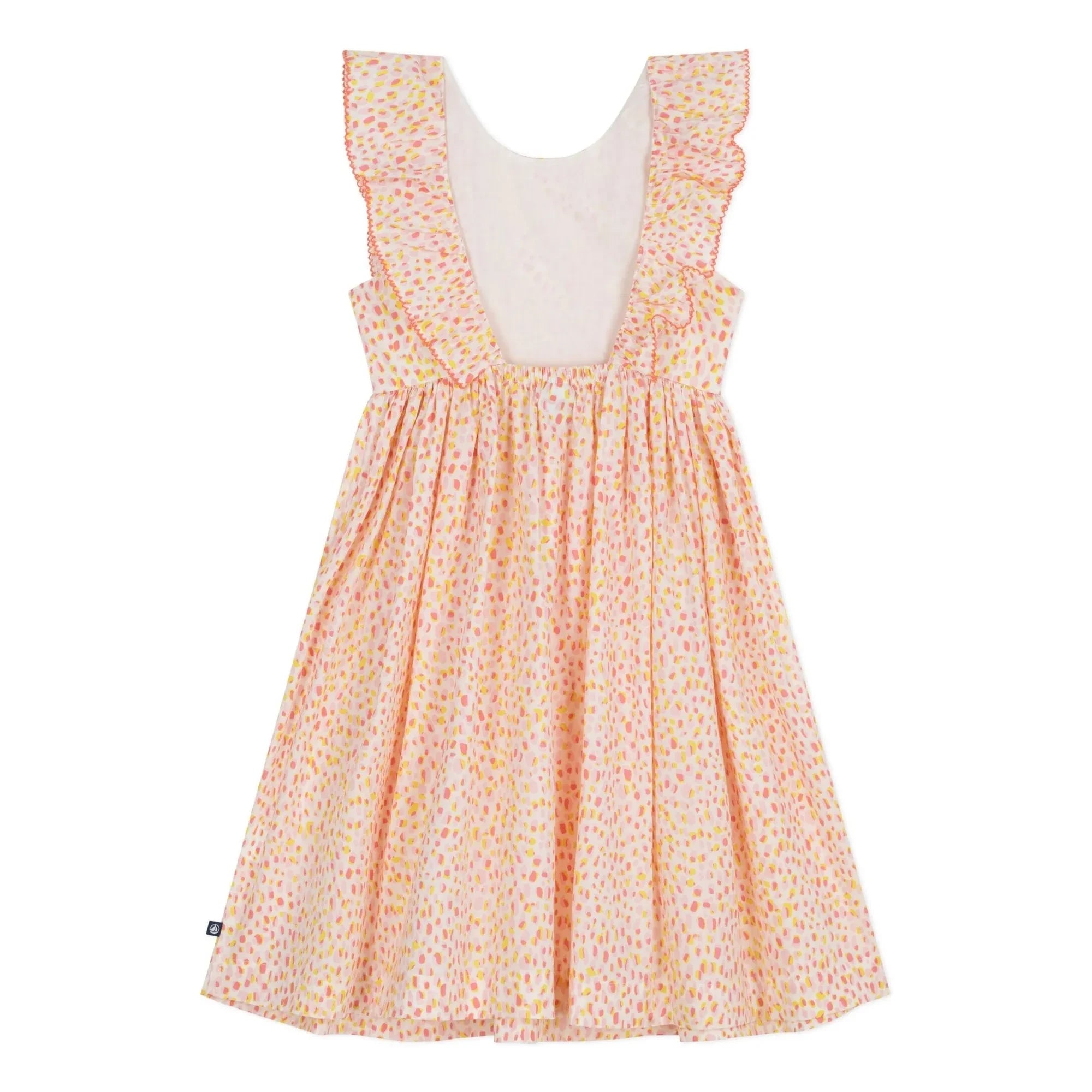 Petit Bateau - Vestido de popelín de algodón orgánico con lunares | Coral