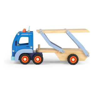 Moulin Roty - Camión transportador de coches y accesorios | Azul