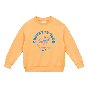 Arsène et Les Pipelettes - Sudadera Karides Club Algodón Orgánico | Albaricoque
